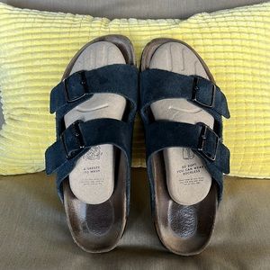 Black Suede Birkenstock’s, Size 41  (W10)